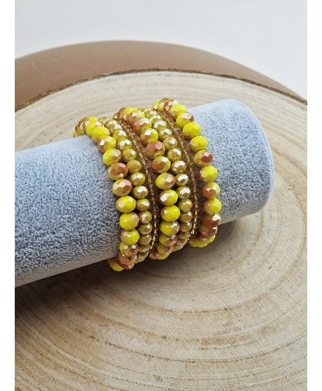 Zestaw bransoletek bursztynowe koraliki ombre