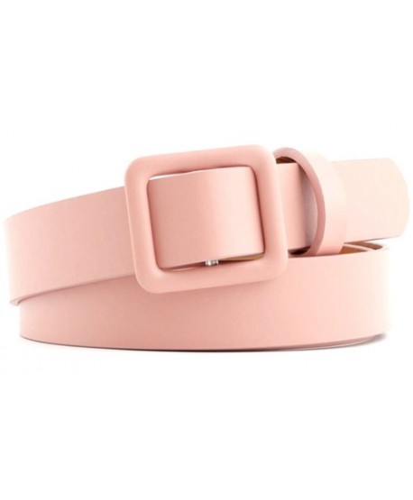 Pasek brudny róż prosta kwadratowa klamra