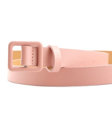 Pasek brudny róż prosta kwadratowa klamra