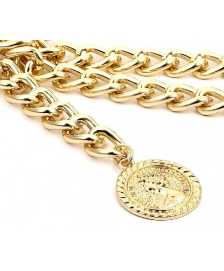 Pasek złoty łańcuchowy ze zwisem