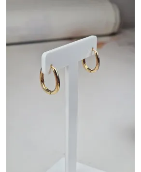 Kolczyki stal złote owale