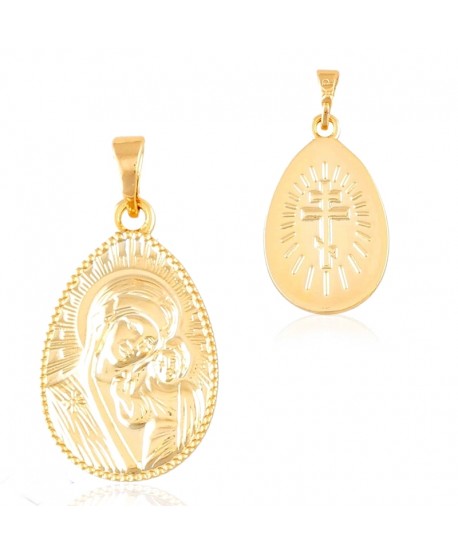 Medalik prawosławny stal złoty