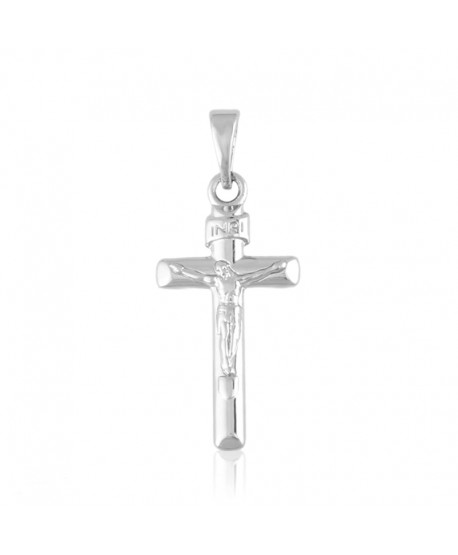 Krzyżyk stal srebrny z Jezusem Chrystusem