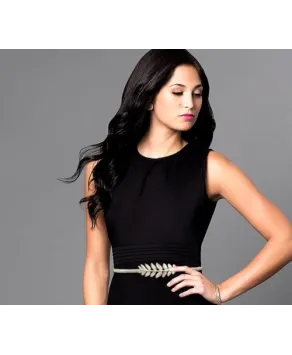 Pasek sprężynkowy z listkami laurowymi srebrny