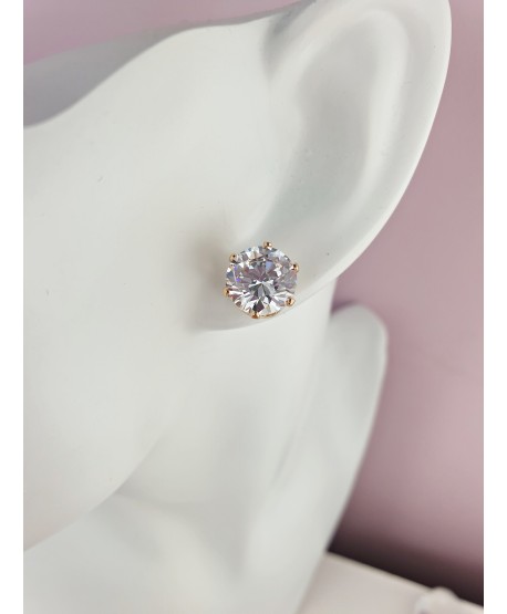 Kolczyki stal duże cyrkonie