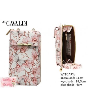Torebka na telefon portfel crossbody kwiatowa