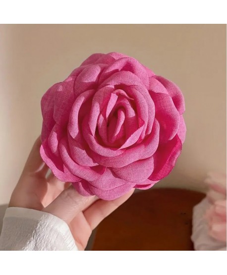 Spinka klamra z różowym kwiatem