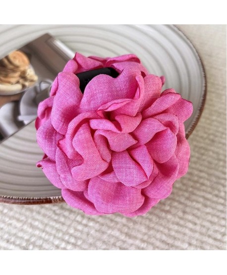 Spinka klamra z różowym kwiatem