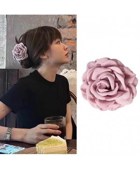 Spinka klamra z kwiatem brudny róz