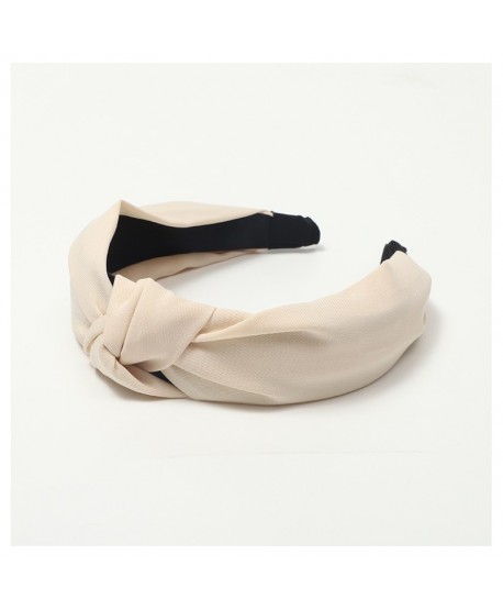 Opaska do włosów z węzełkiem beżowa