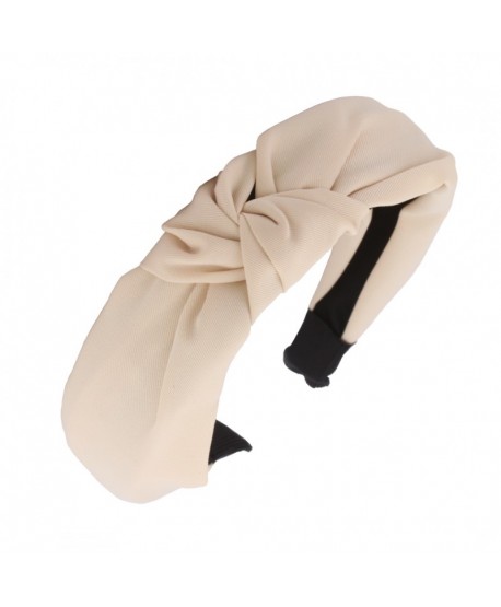 Opaska do włosów z węzełkiem beżowa