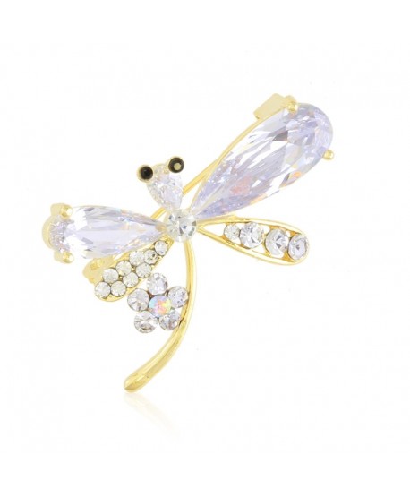 Broszka malutka złota ważka