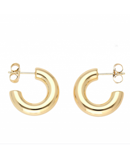 Kolczyki stal kółeczka pompowane 2 cm