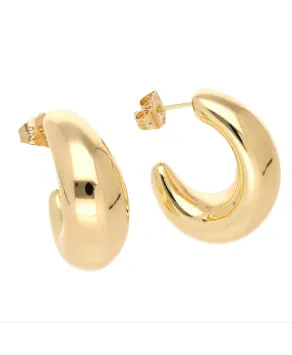 Kolczyki stal kółeczka pompowane poszerzane złote