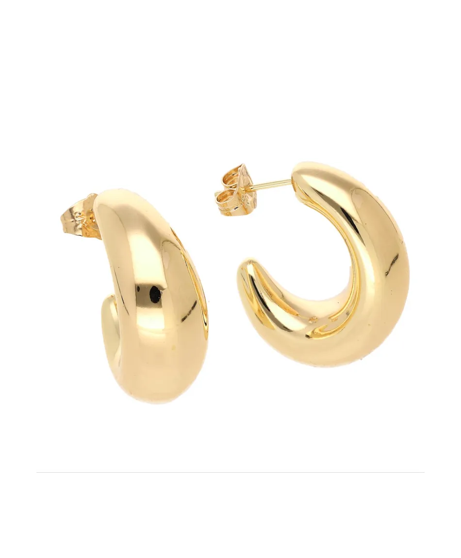 Kolczyki stal kółeczka pompowane poszerzane złote