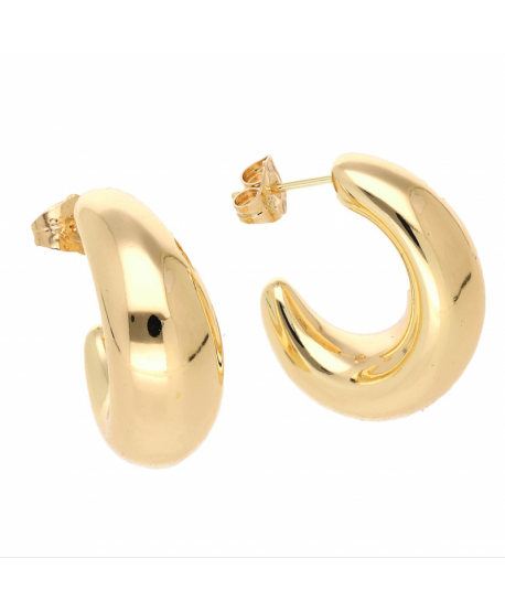 Kolczyki stal kółeczka pompowane poszerzane złote