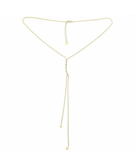 Wisior naszyjnik stal długa skręcona żmijka krawatka