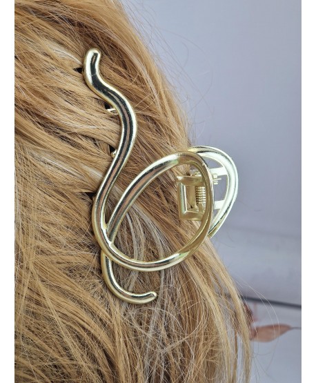 Klamra spinka metalowa złota pająk