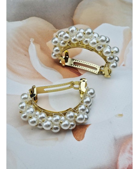 Spinka automatyczna perełkowa na kucyk