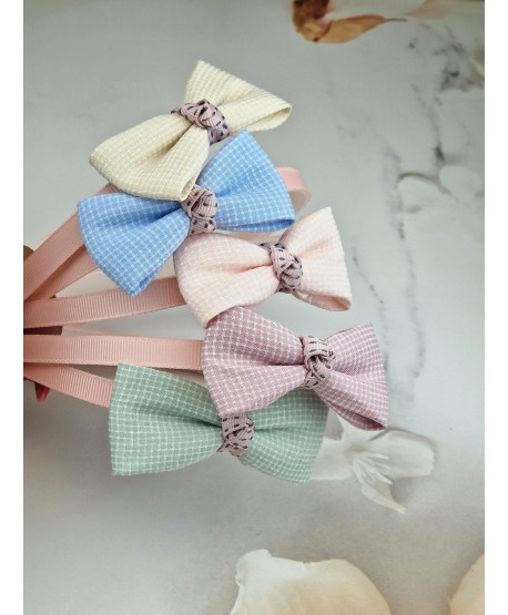 Opaski do włosów dziecięce z kokardkami