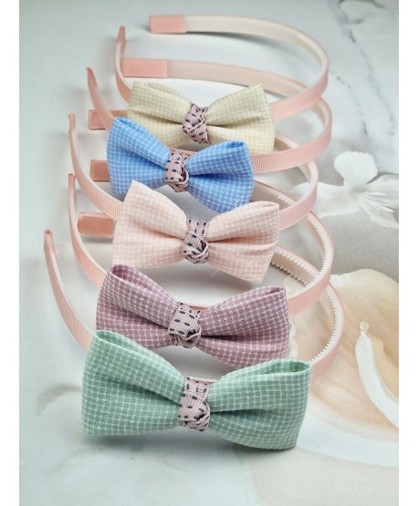 Opaski do włosów dziecięce z kokardkami