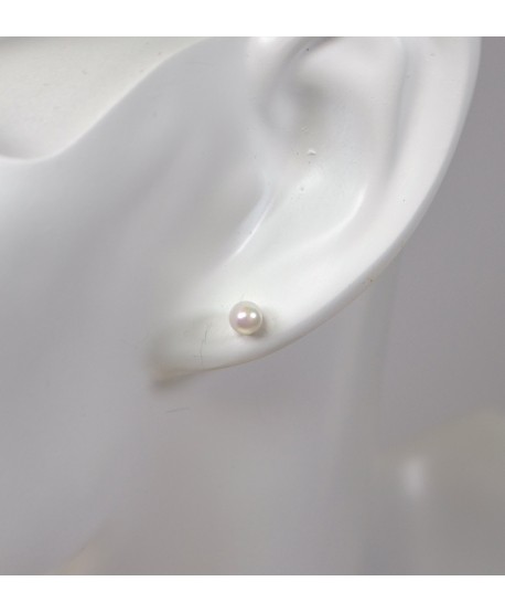 Kolczyki stal perełki - 0,4 cm