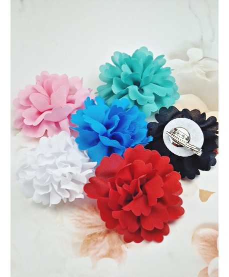 Broszka spinka materiałowe kwiatki