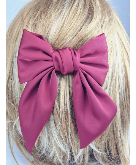 Duża kokarda do włosów na spince