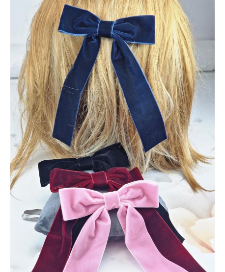 Kokardy do włosów długie na spince