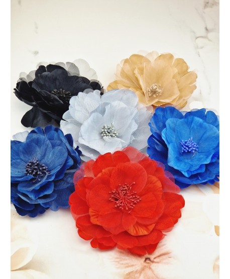 Broszka spinka duży kwiat mak