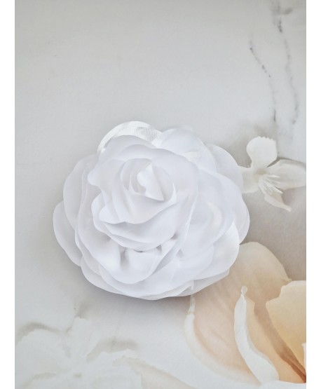 Broszka spinka duży kwiat materiałowy