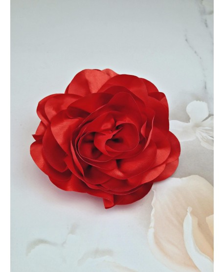 Broszka spinka duży kwiat materiałowy