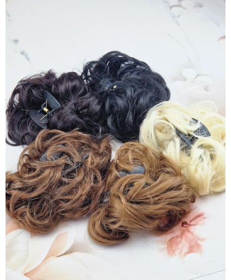 Spinki z włosami koczek z włosów