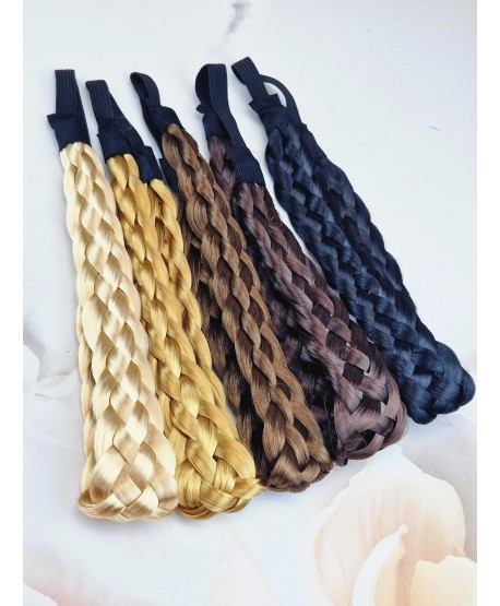 Opaski na gumce z włosami warkocz z włosów