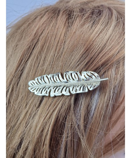 Spinka na klips złoty liść