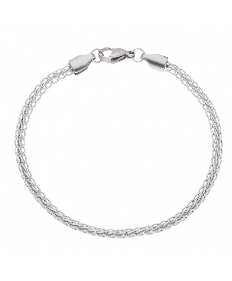 Bransoletka stal srebrna łańcuszek 4 mm