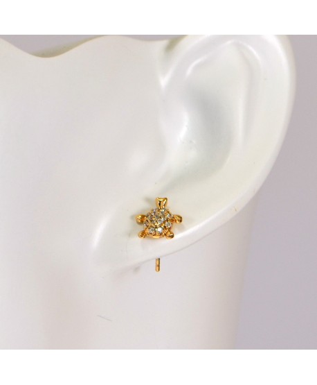 Kolczyki stal chirurgiczna żółwiki