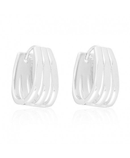 Kolczyki stal srebrne kółeczka potrójne 2 cm