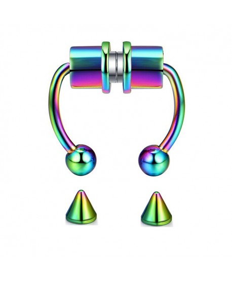 Kolczyk fake sztuczny magnetyczne podkówki