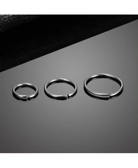 Kolczyki kółeczka do nosa stalowe 0.8*8/10 mm