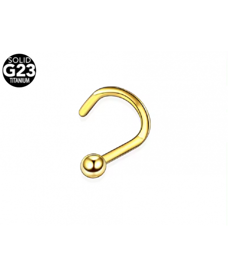 Kolczyki zakręcone pigmeje do nosa tytan