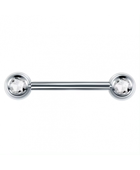 Kolczyki do ciała sutków tytanowe 14 mm z cyrkoniami