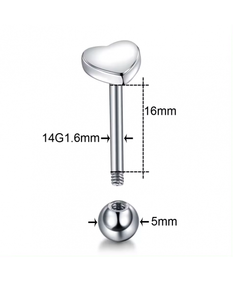 Kolczyki do języka stal 16 mm