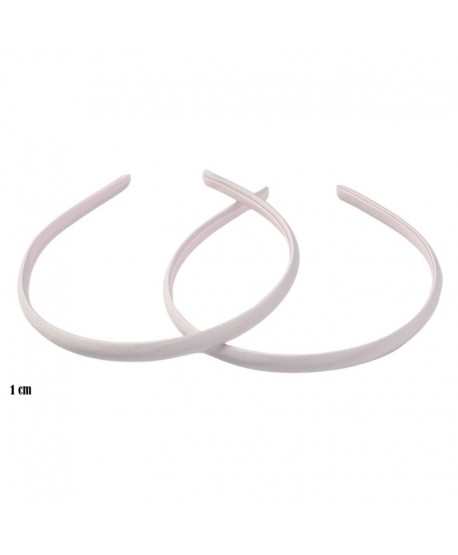 Opaska do włosów z materiałem biała