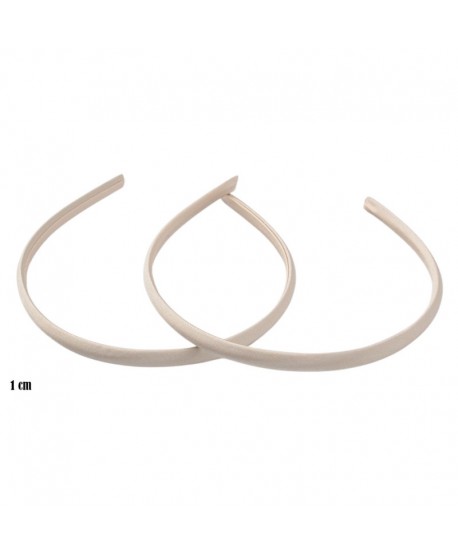 Opaska do włosów z materiałem beżowa