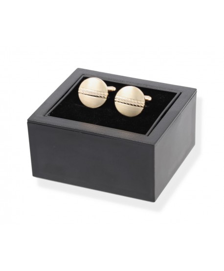 Spinki do mankietów złote okrągłe