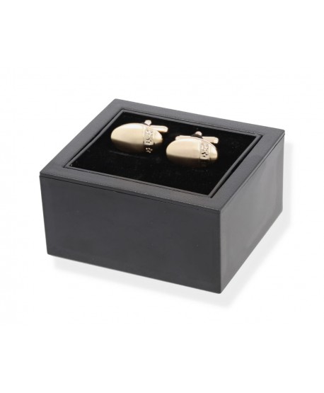 Spinki do mankietów złote owalne