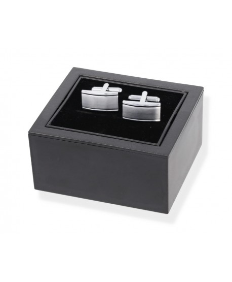 Spinki do mankietów srebrne prostokątne