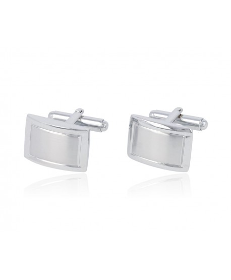 Spinki do mankietów srebrne prostokątne