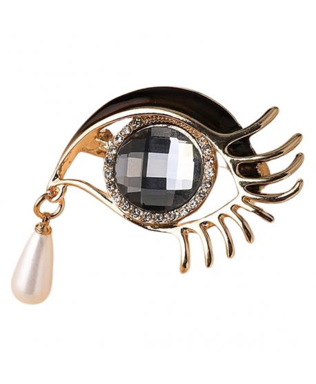 Broszka anielskie oko z perełką